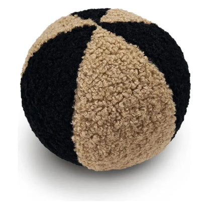 Poodle Ball II Jet Black Throw Pillow With Insert