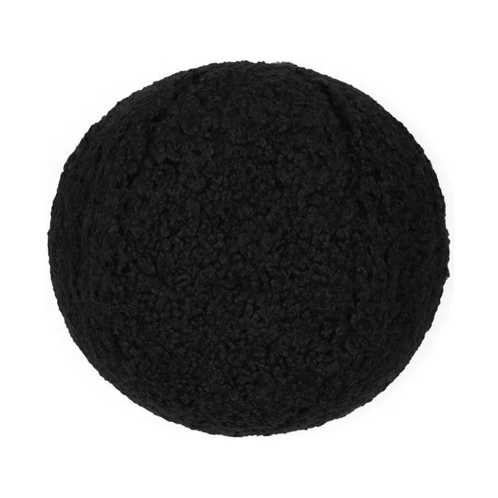 Poodle Ball Jet Black Throw Pillow Insert