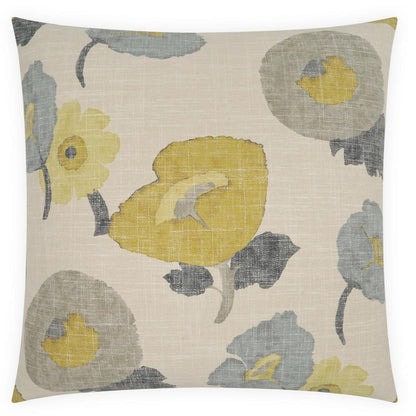 Poppy Floral Design Throw Pillow