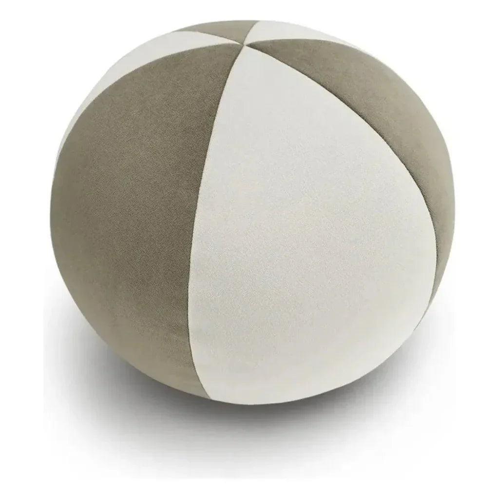 Posh Ball II Stone Grey Throw Pillow With Insert