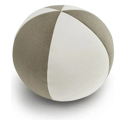 Posh Ball II Stone Grey Throw Pillow With Insert