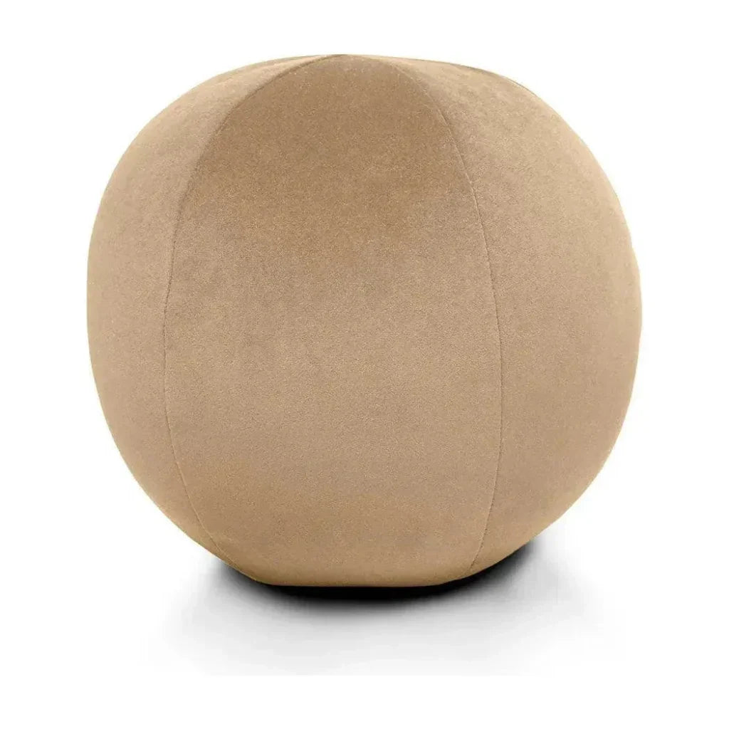 Posh Ball Taupe Throw Pillow With Insert
