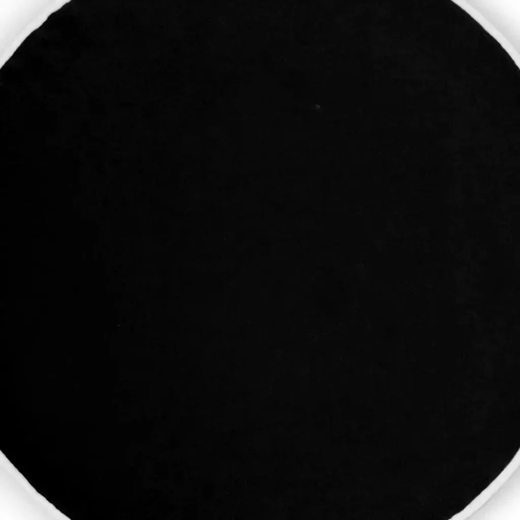 Posh Circle Black Throw Pillow With Insert