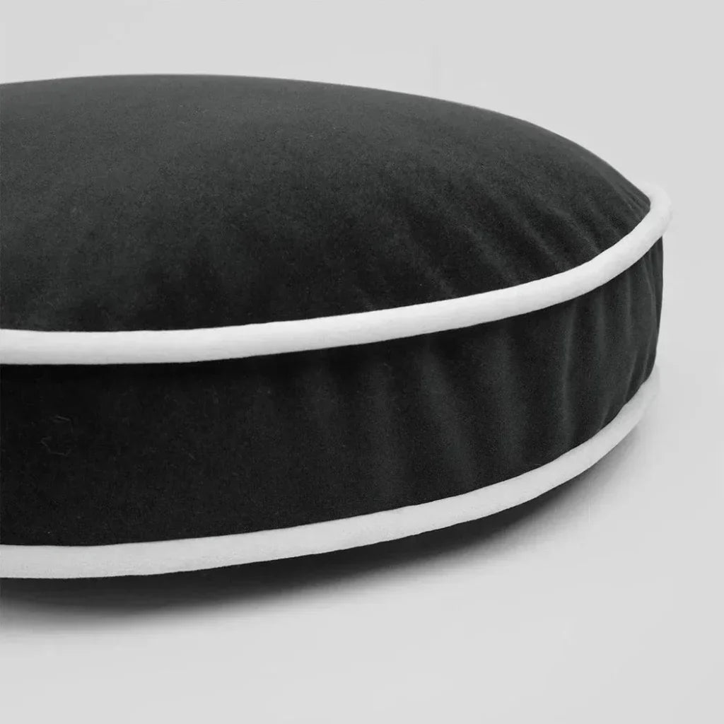 Posh Circle Charcoal Black Throw Pillow Insert