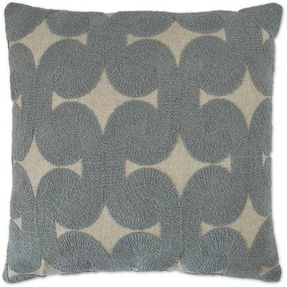 Posh Den Mist Textured Slate Blue Large Throw Pillow