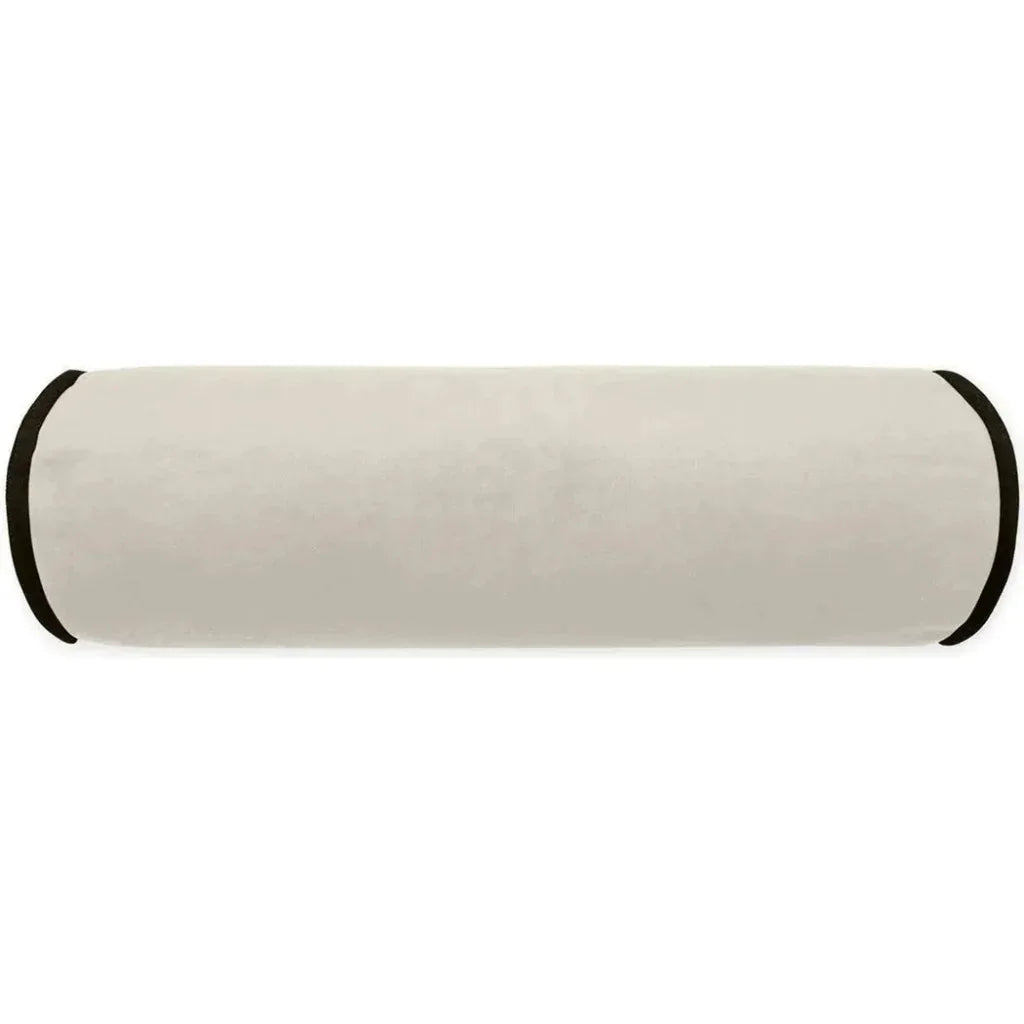 Posh Roll Ivory Throw Pillow With Insert