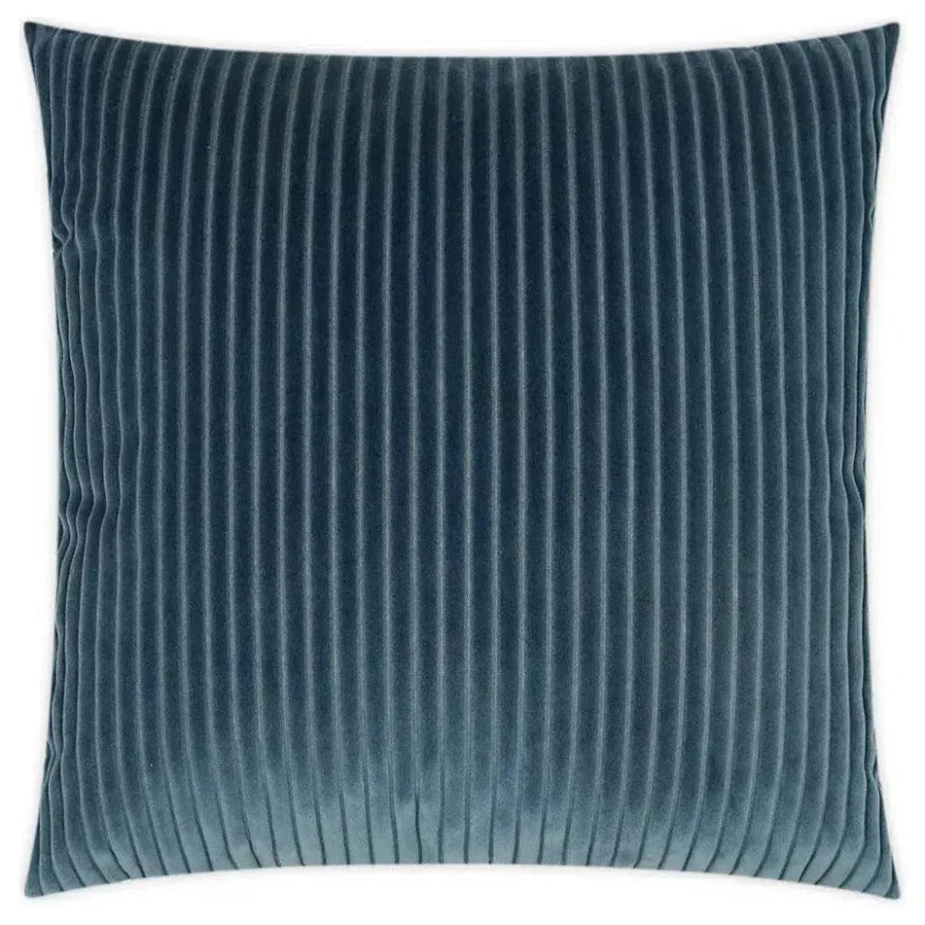 Postrio Blue Solid Stripes Navy Large Throw Pillow