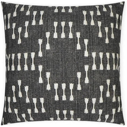 Purnima Tuxedo Global Black Large Throw Pillow Insert
