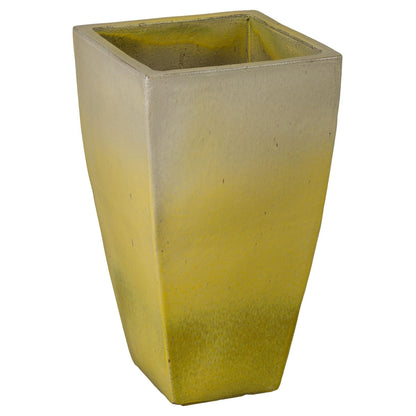 Quad Square Yellow Outdoor Planter