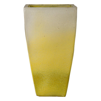 Quad Square Yellow Outdoor Planter