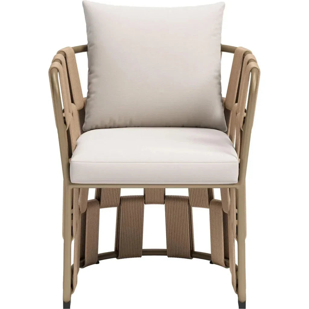 Quadrat White Dining Arm Chair