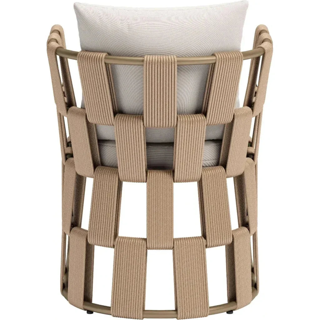 Quadrat White Dining Arm Chair