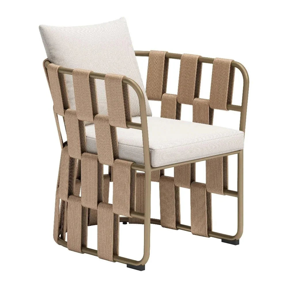 Quadrat White Dining Arm Chair