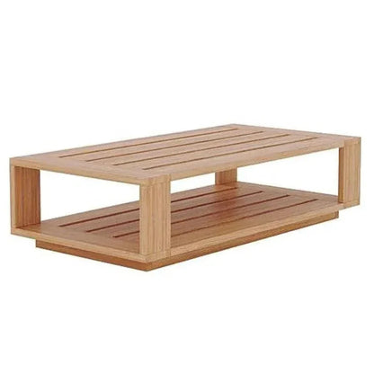 Qube Rectangular Teak Outdoor Coffee Table