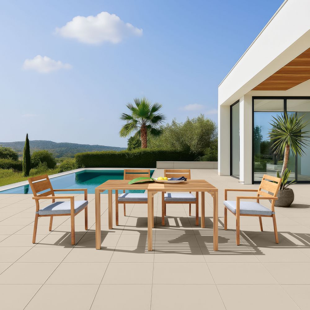 Rader Olefin Fabric Outdoor Dining Chair 2PC
