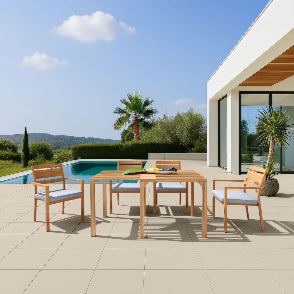 Rader Olefin Fabric Outdoor Dining Chair 2PC