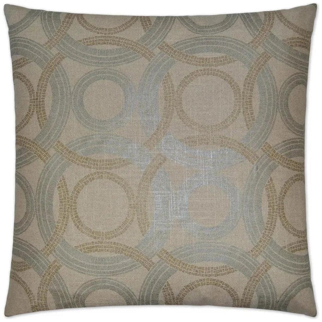Radiant Rings Brown Throw Pillow With Insert