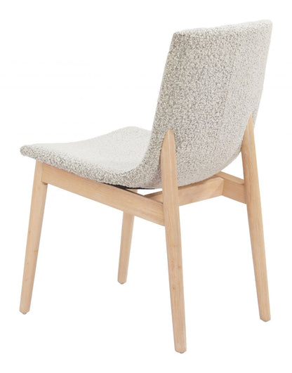 Raha Grey Textured Fabric Dining Chair 2PC