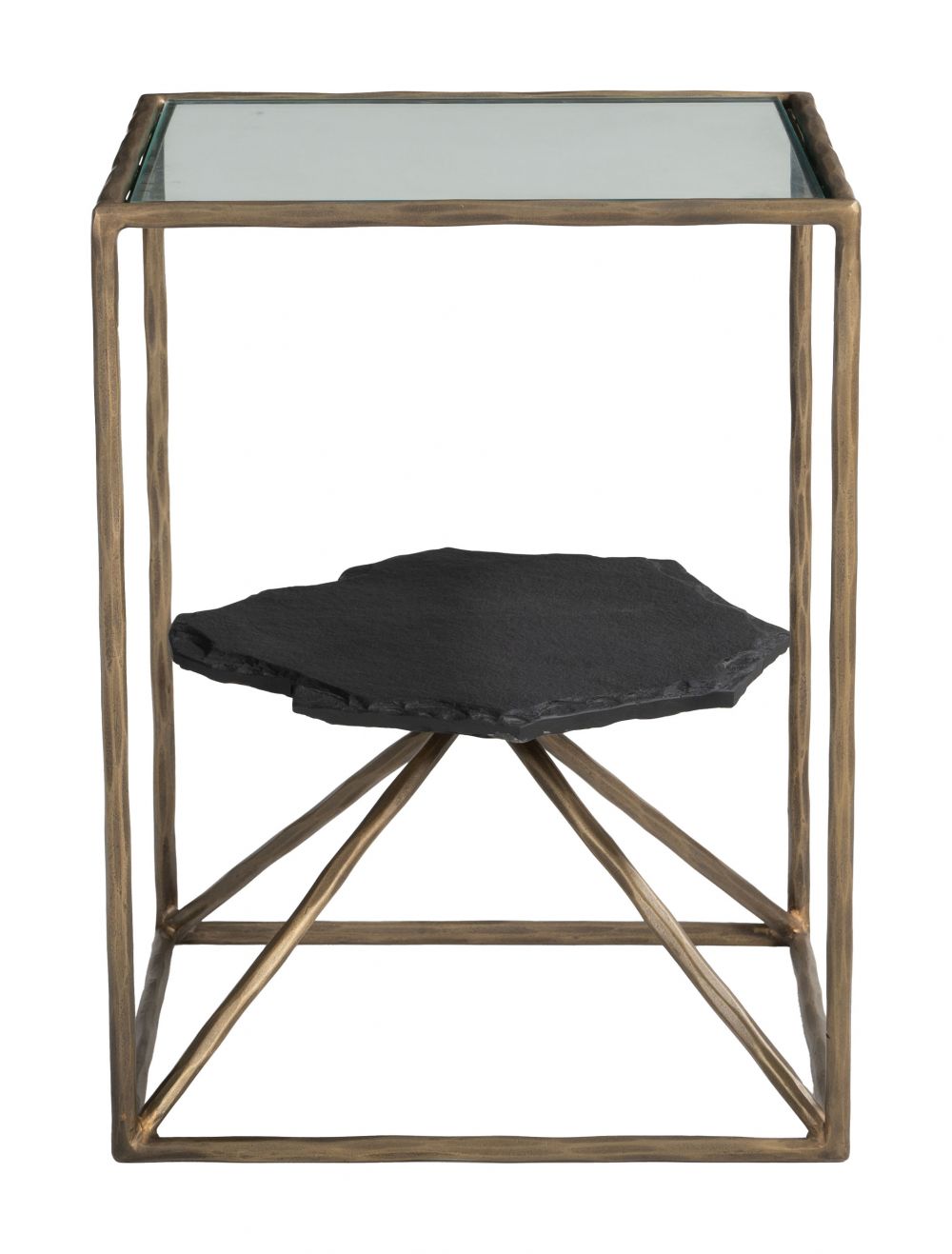Ranol Glass Top Square Side Table