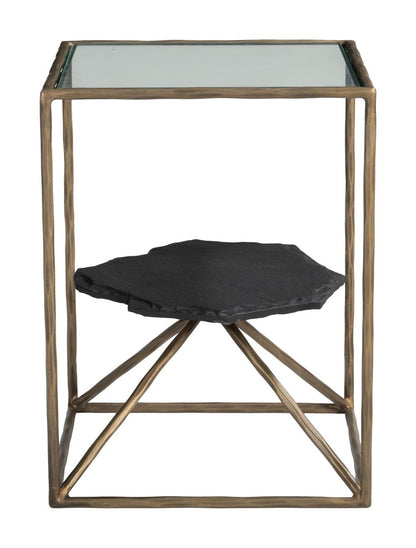 Ranol Glass Top Square Side Table