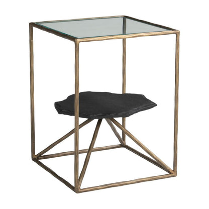 Ranol Glass Top Square Side Table