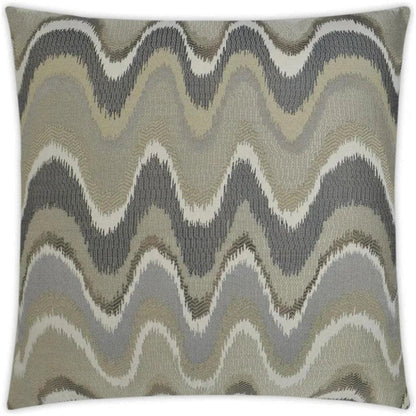 Rave Wave Grey Throw Pillow With Insert