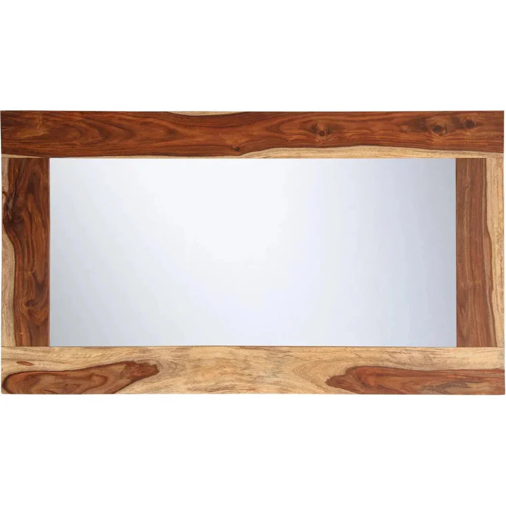 Raven Natural Wood Frame Wall Mirror