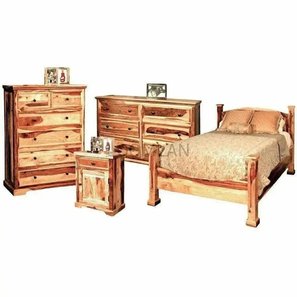 Raven Six Drawers Wood Dresser