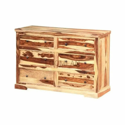 Raven Six Drawers Wood Dresser