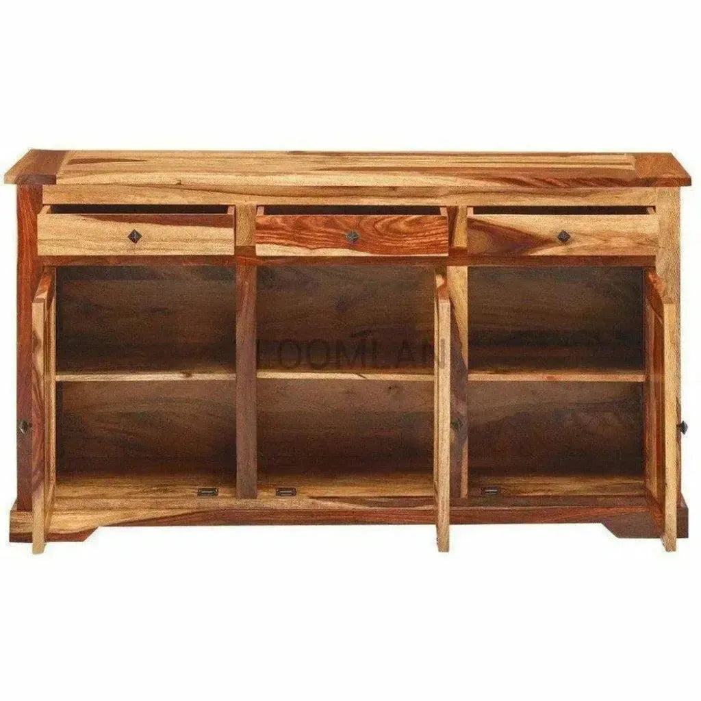 Raven Three Drawers Wood Sideboard