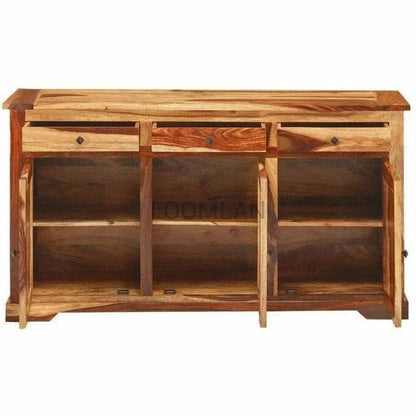 Raven Three Drawers Wood Sideboard