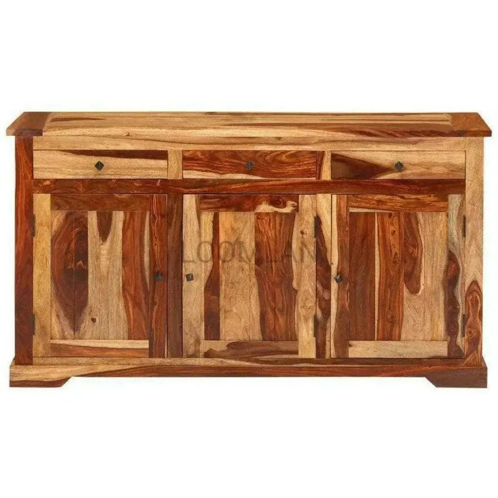 Raven Three Drawers Wood Sideboard