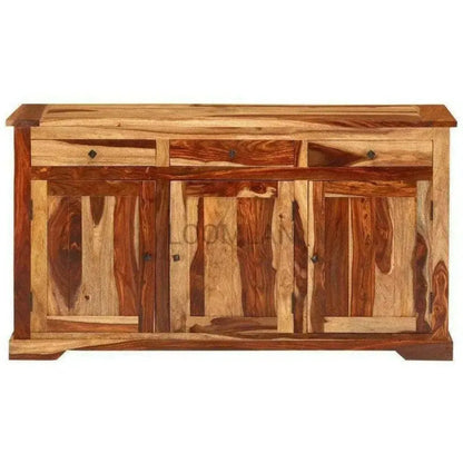 Raven Three Drawers Wood Sideboard