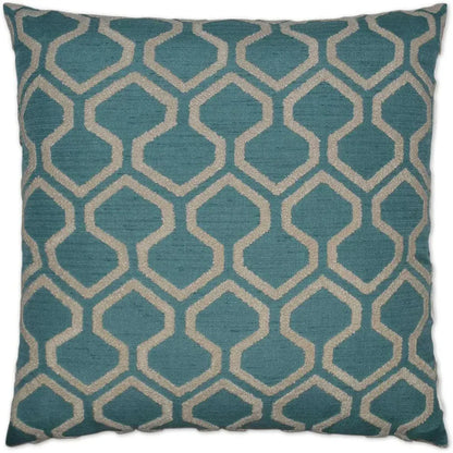 Raw Edges Turquoise Throw Pillow With Insert