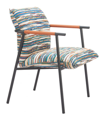 Reduga Multicolor Textured Fabric Dining Chair