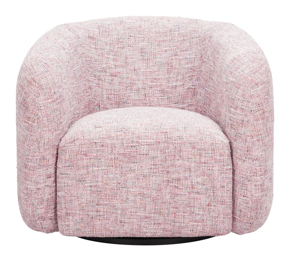 Refine Textured Fabric Swivel Club Chair