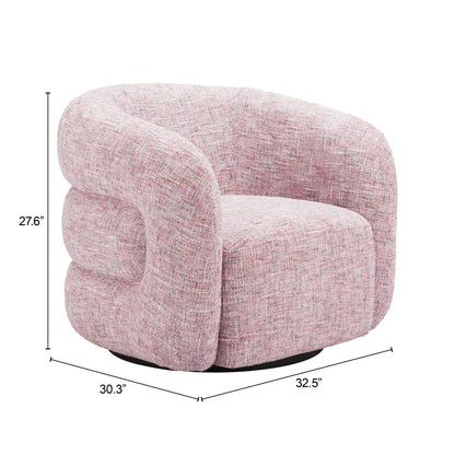 Refine Textured Fabric Swivel Club Chair