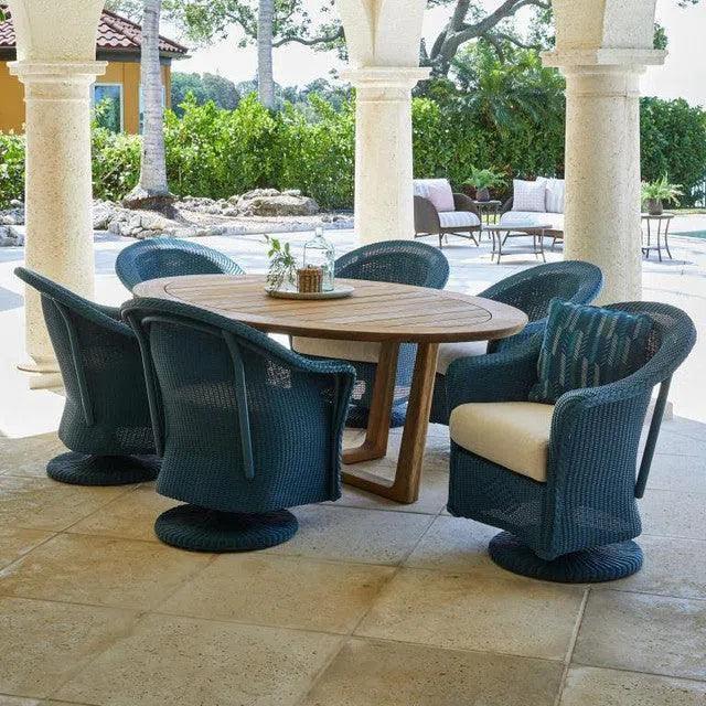 Reflections Teak Dining Table with Swivel Chair Set 7PC