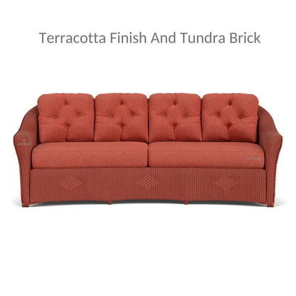 Reflections All Weather Wicker Crescent Sofa with Sunbrella Cushions