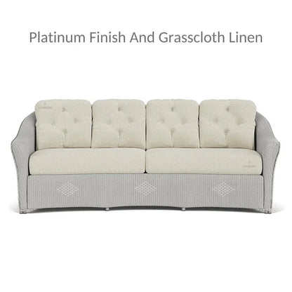Reflections All Weather Wicker Crescent Sofa with Sunbrella Cushions