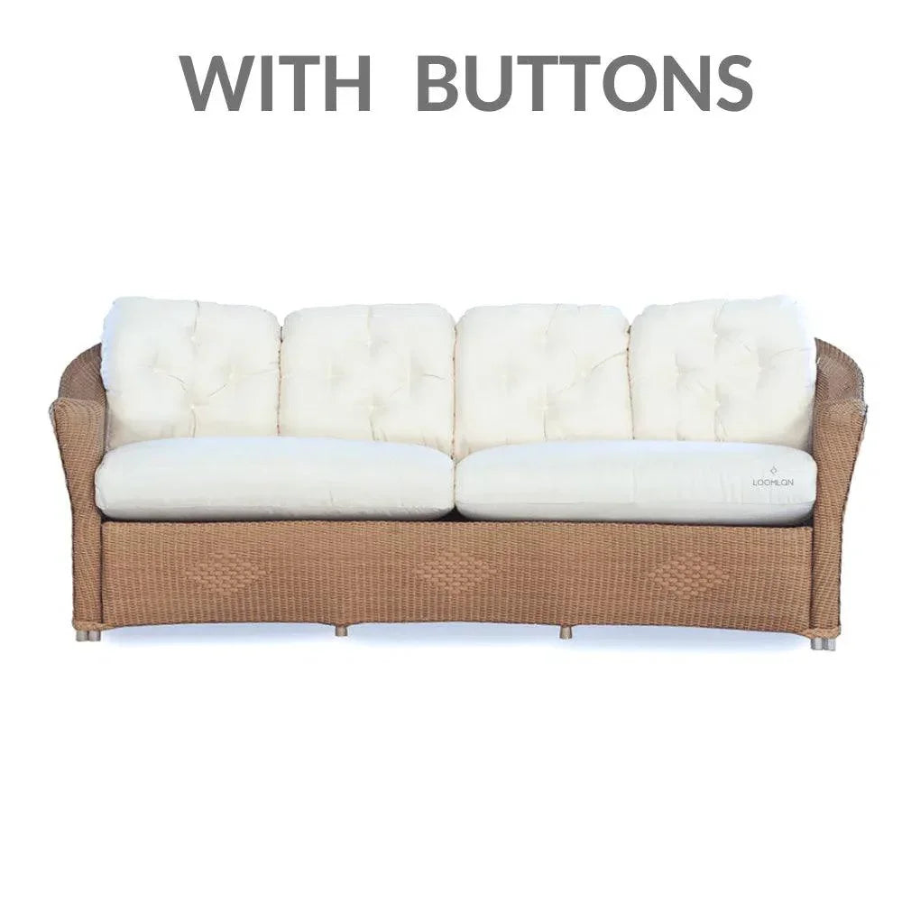 Reflections All Weather Wicker Crescent Sofa with Sunbrella Cushions
