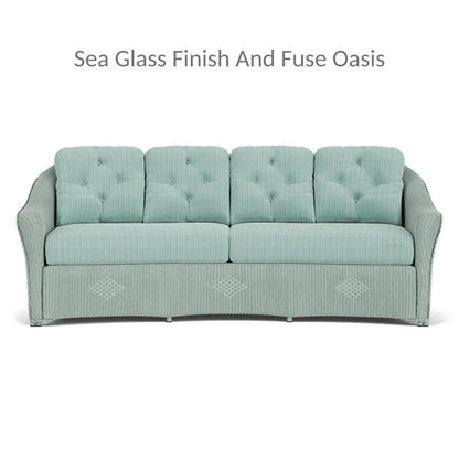 Reflections All Weather Wicker Crescent Sofa with Sunbrella Cushions
