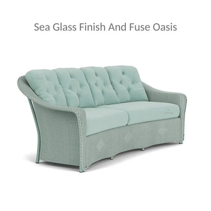Reflections All Weather Wicker Crescent Sofa with Sunbrella Cushions
