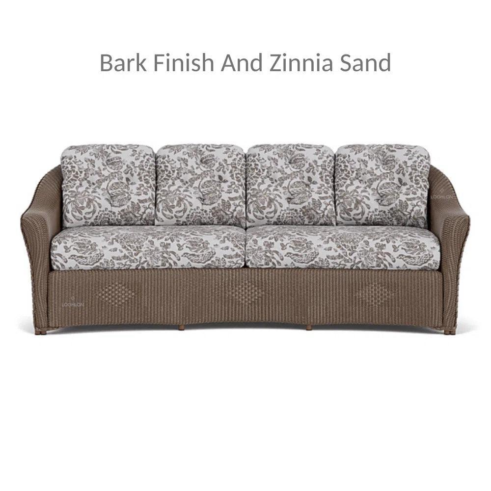 Reflections All Weather Wicker Crescent Sofa with Sunbrella Cushions