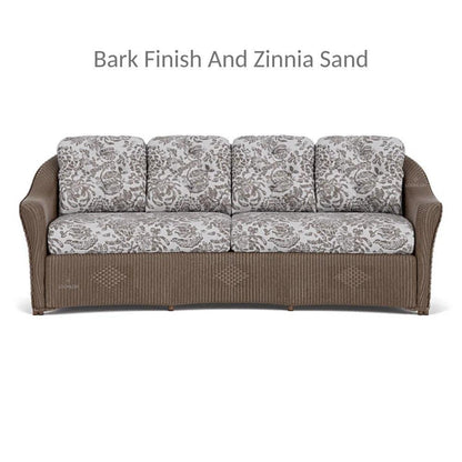 Reflections All Weather Wicker Crescent Sofa with Sunbrella Cushions