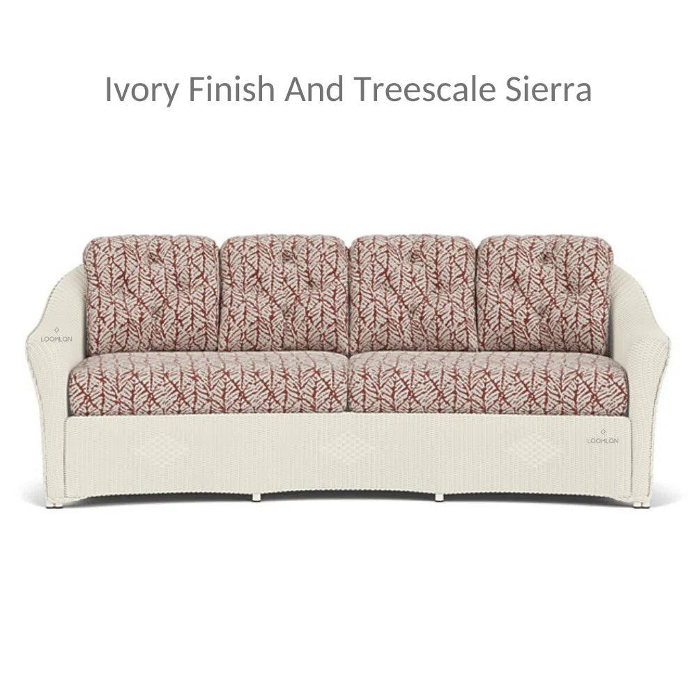 Reflections All Weather Wicker Crescent Sofa with Sunbrella Cushions
