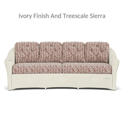 Reflections All Weather Wicker Crescent Sofa with Sunbrella Cushions