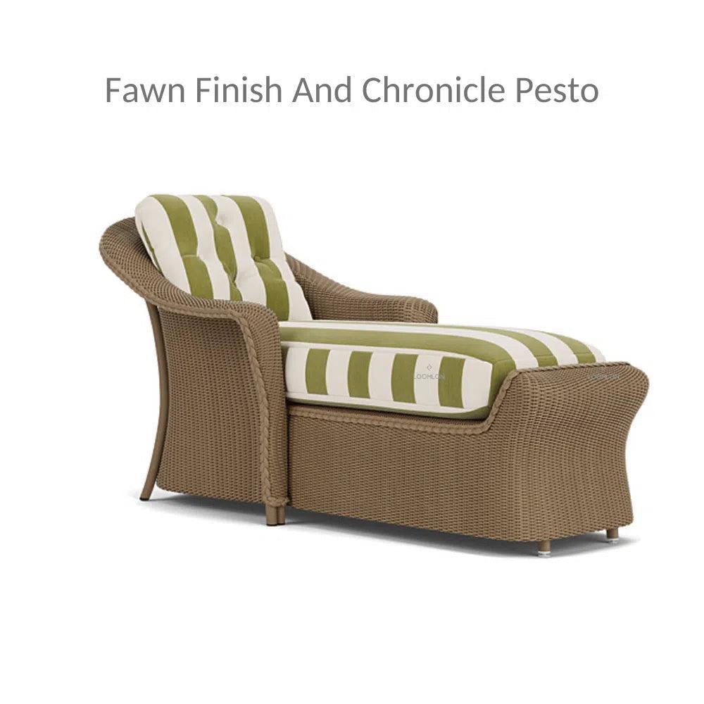 Reflections Wicker Day Chaise Lounge with Sunbrella Cushions