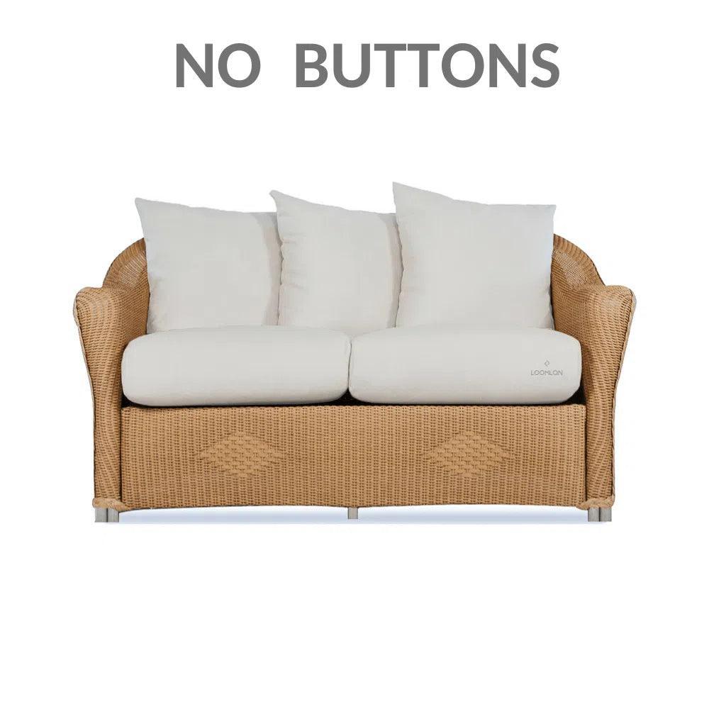 Reflections Wicker Glider Loveseat with Sunbrella Cushions
