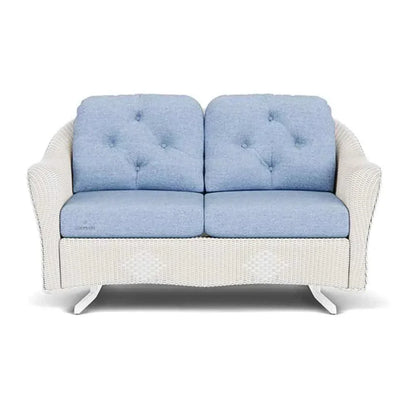 Reflections Wicker Glider Loveseat with Sunbrella Cushions